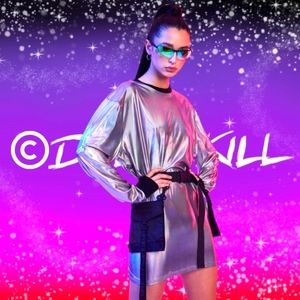 Current Mood Disco Dreams Holographic Long Tee